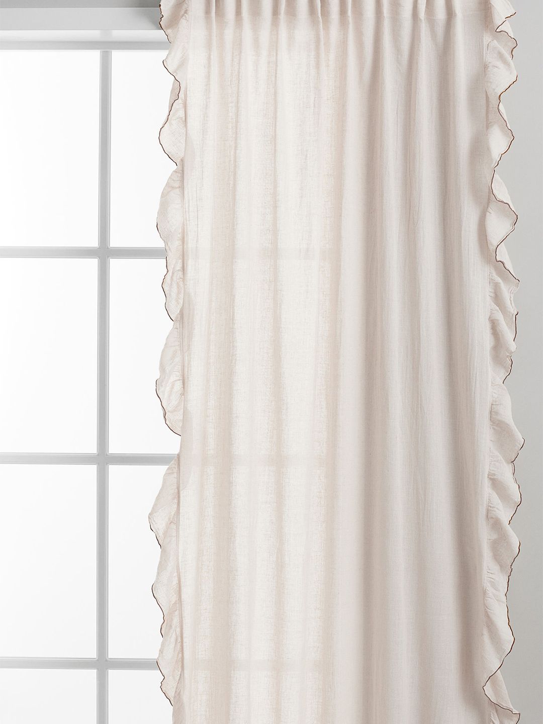 H&M Beige 2-Pack Linen-Mix Curtains Price in India