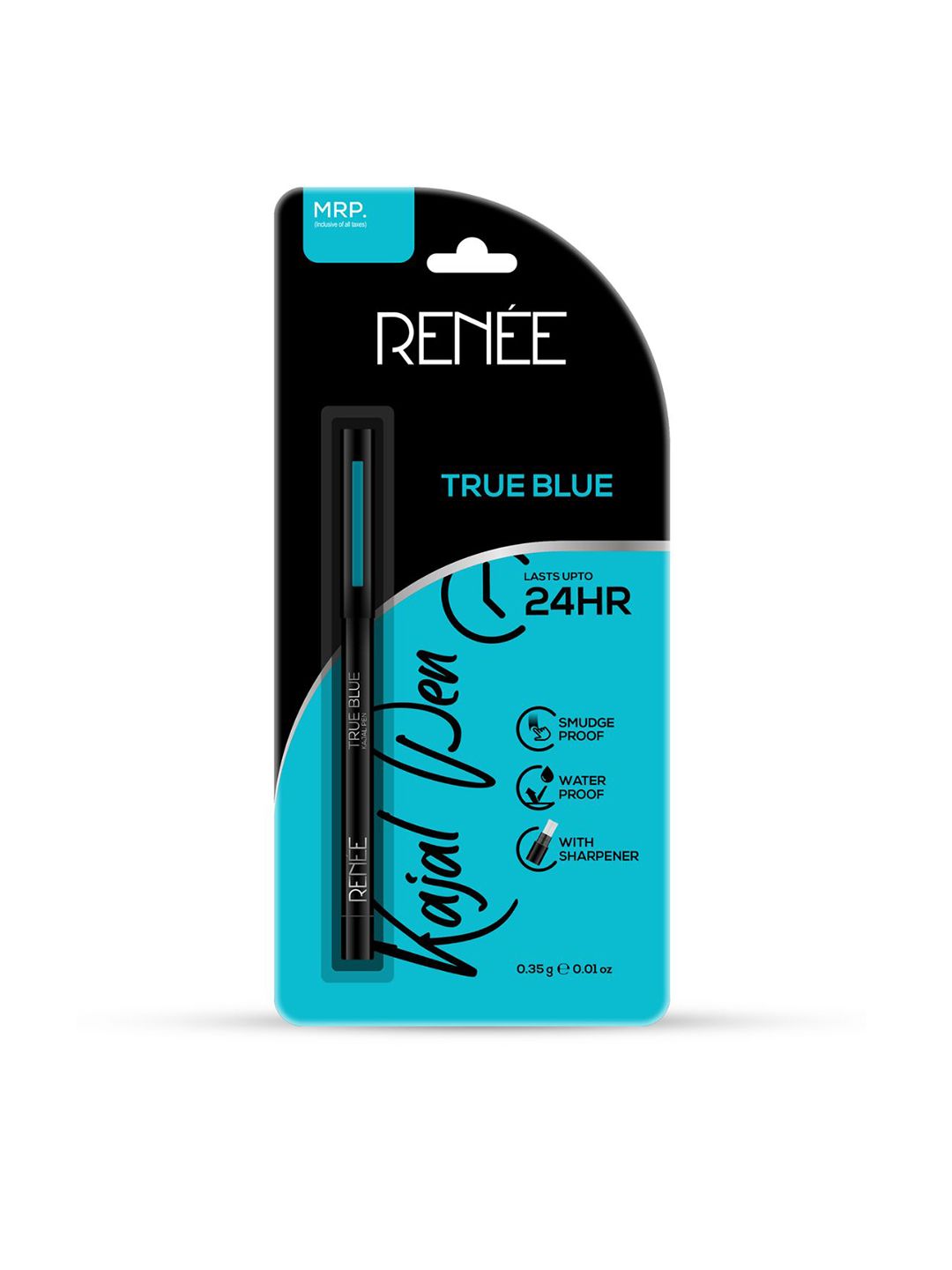 Renee Long-Lasting Smudge-Proof Kajal Pen with Sharpener 0.35g - True Blue