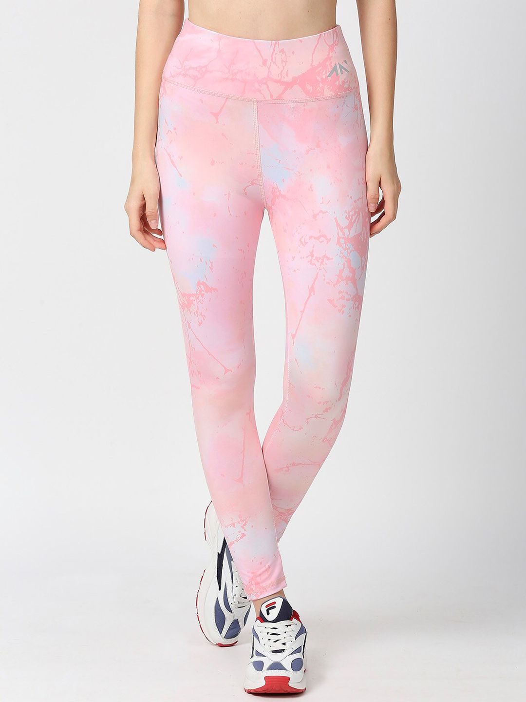AESTHETIC NATION Women Pink Printed Tights Price in India