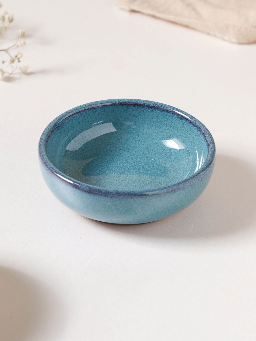 Nestasia Blue Ceramic Glossy Bowl Price in India