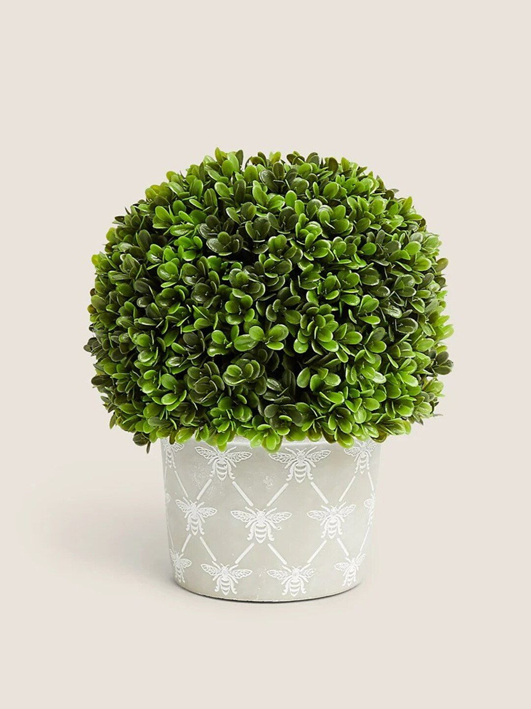 Marks & Spencer Green & White Printed Artificial Plant With Pot Price in India