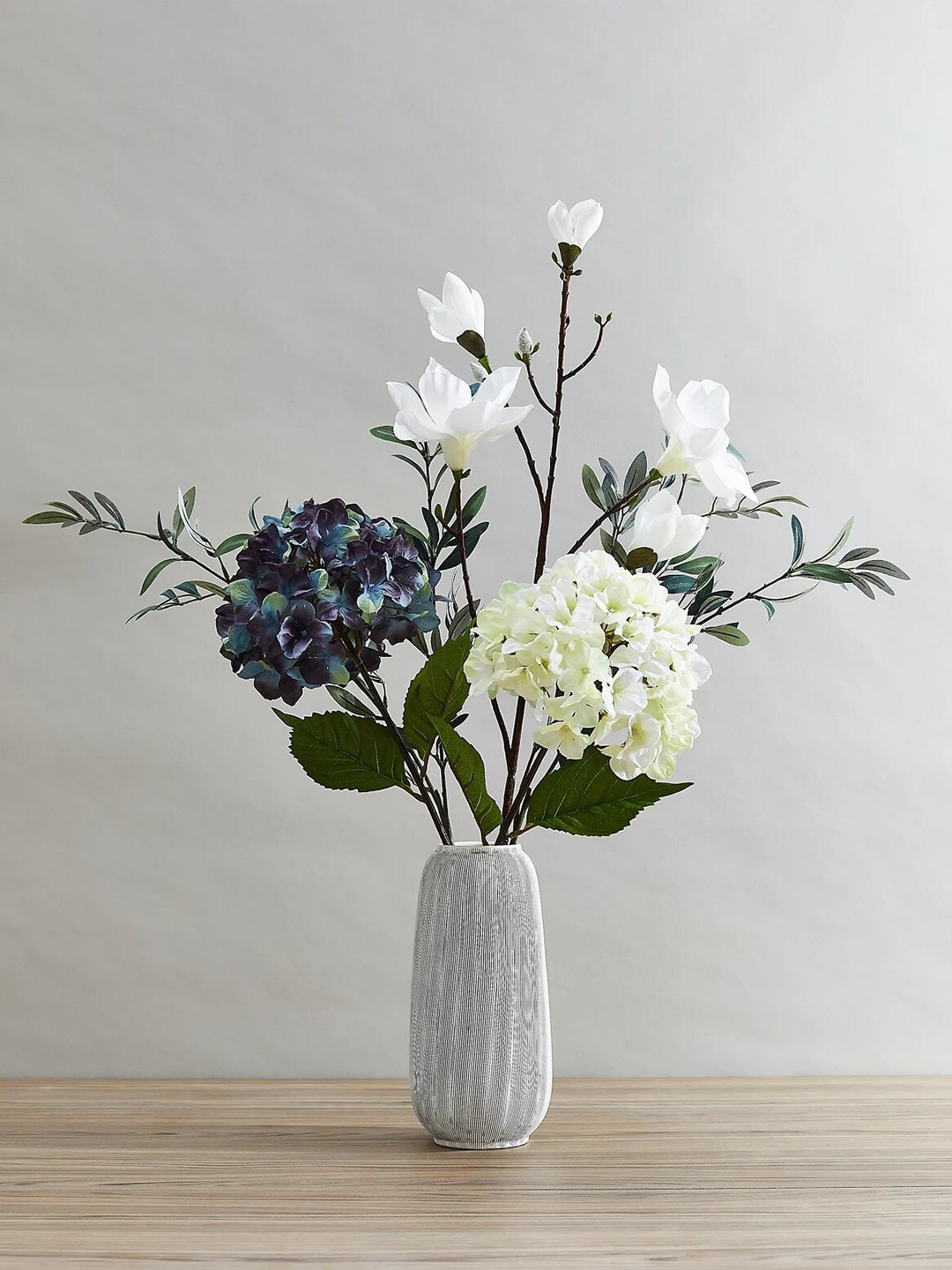 Marks & Spencer 3 Pcs Blue Hydrangea Artificial Flowers Price in India