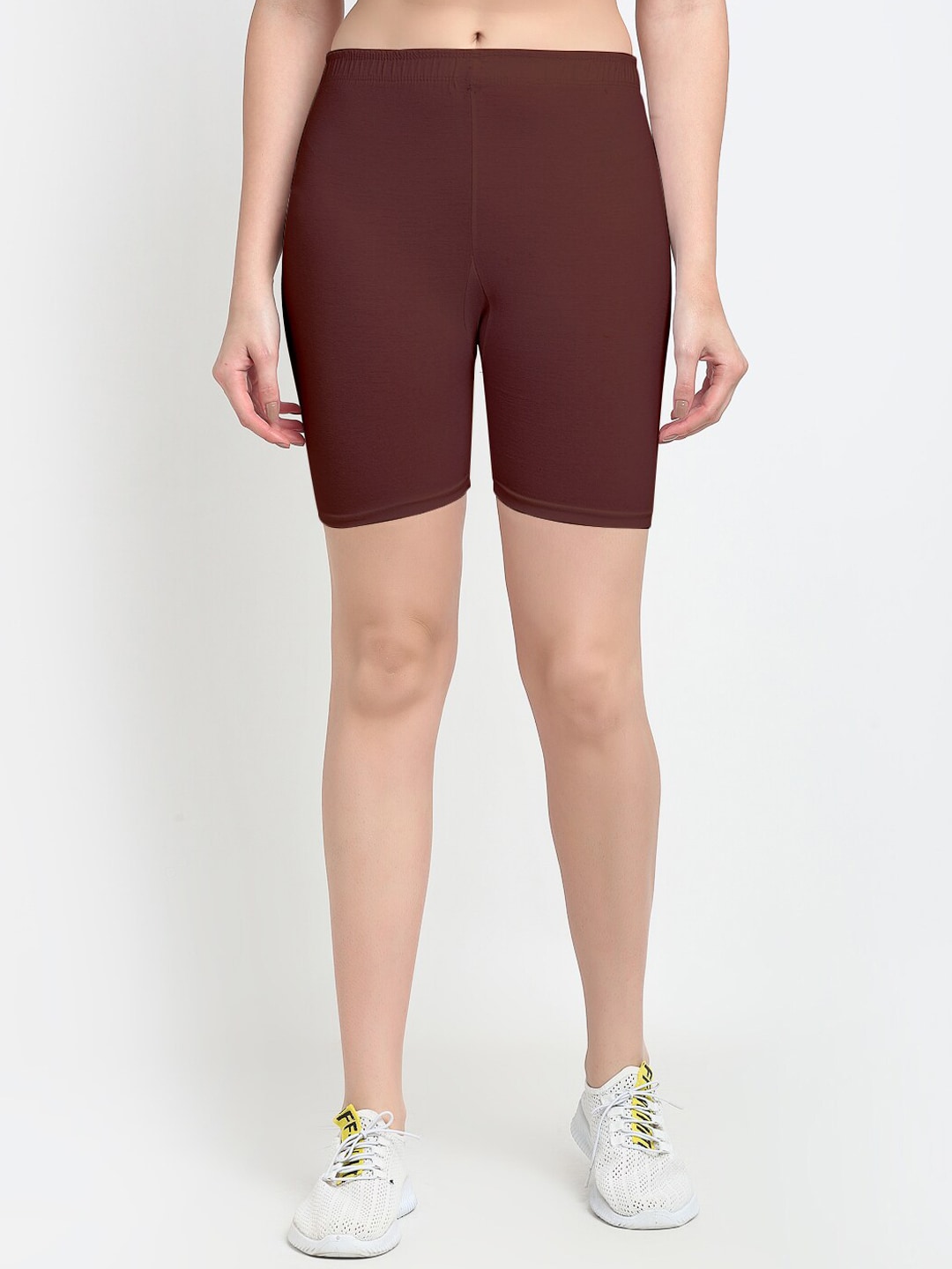 GRACIT Women Brown Cycling Sports Shorts Price in India