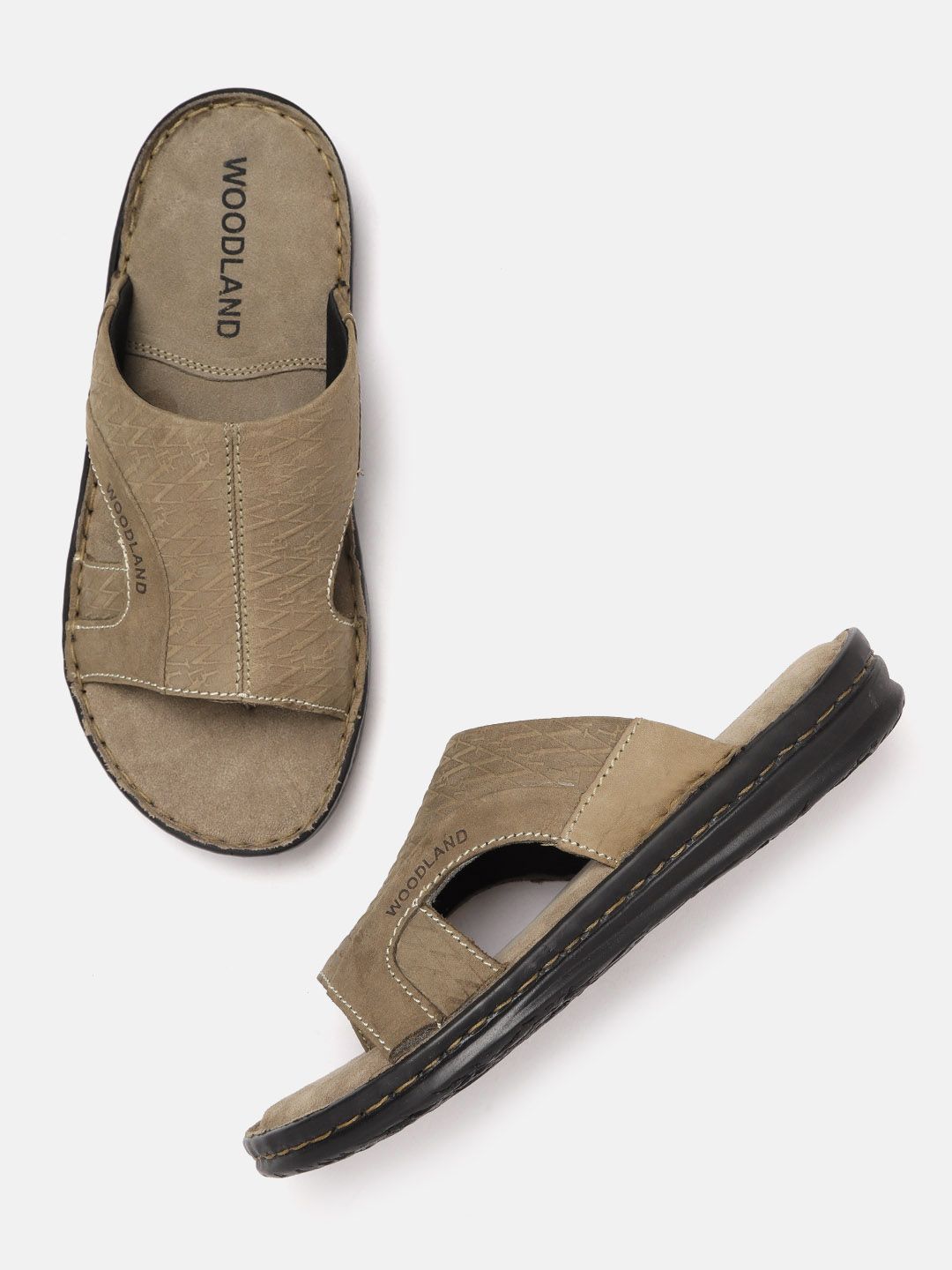 Woodland cheap leather slippers