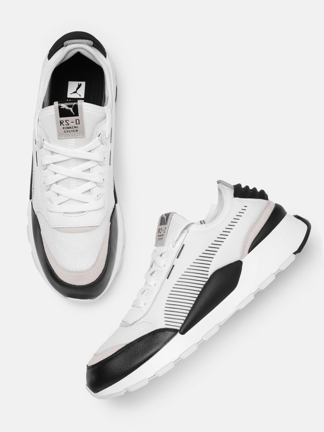 Puma Unisex White RS-0 Core Striped Sneakers Price in India