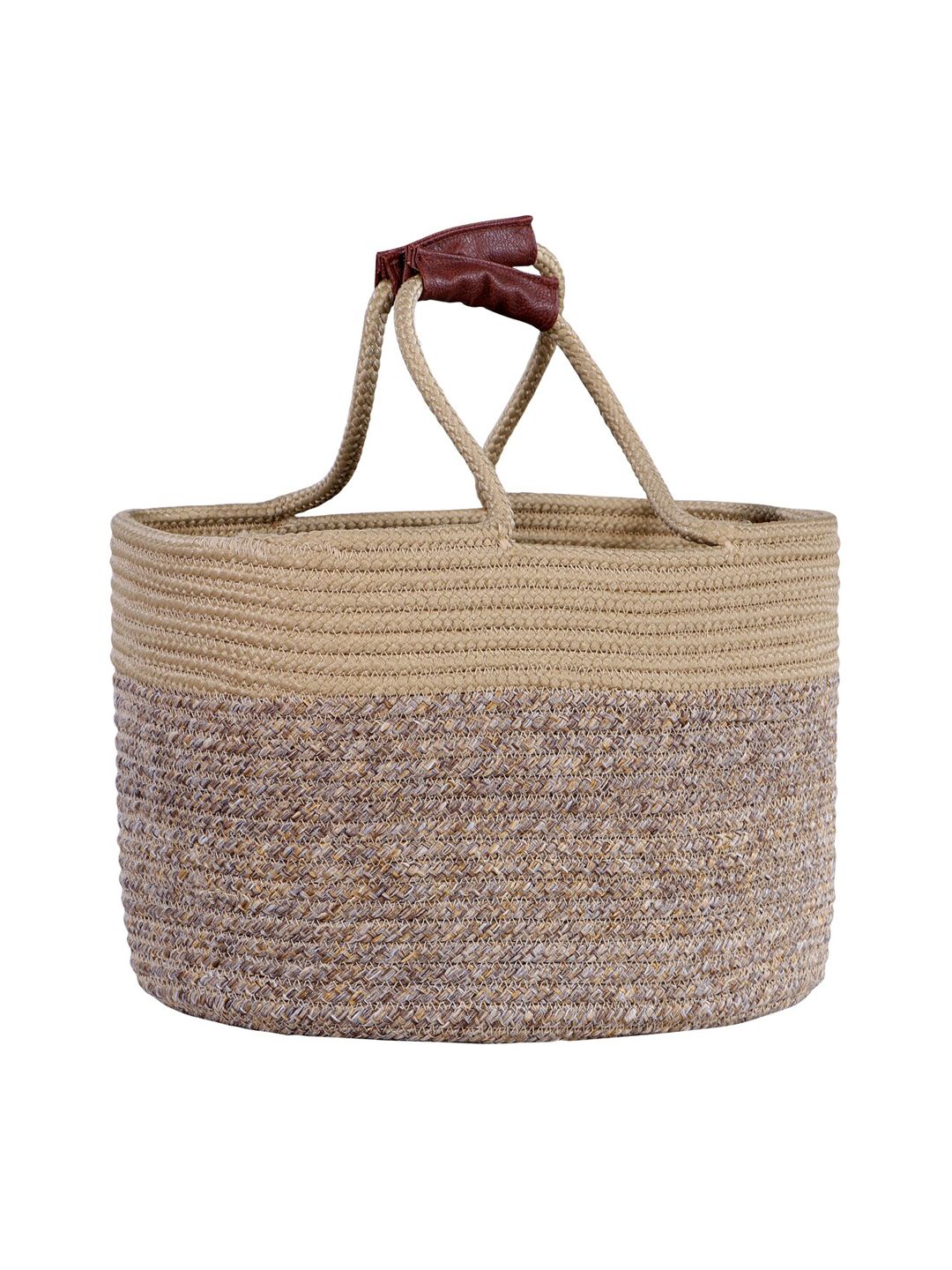 Pano Beige Striped Multi-Utility Storage Basket Organiser Price in India