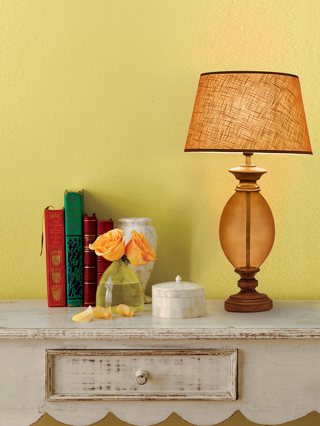 THE LIGHT STORE Brown Bedside Standard Table Lamp Price in India