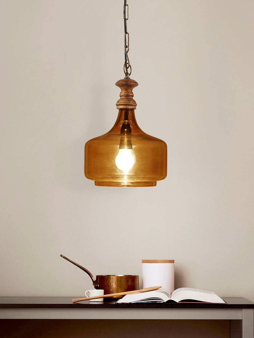 THE LIGHT STORE Brown Hanging Light Price in India
