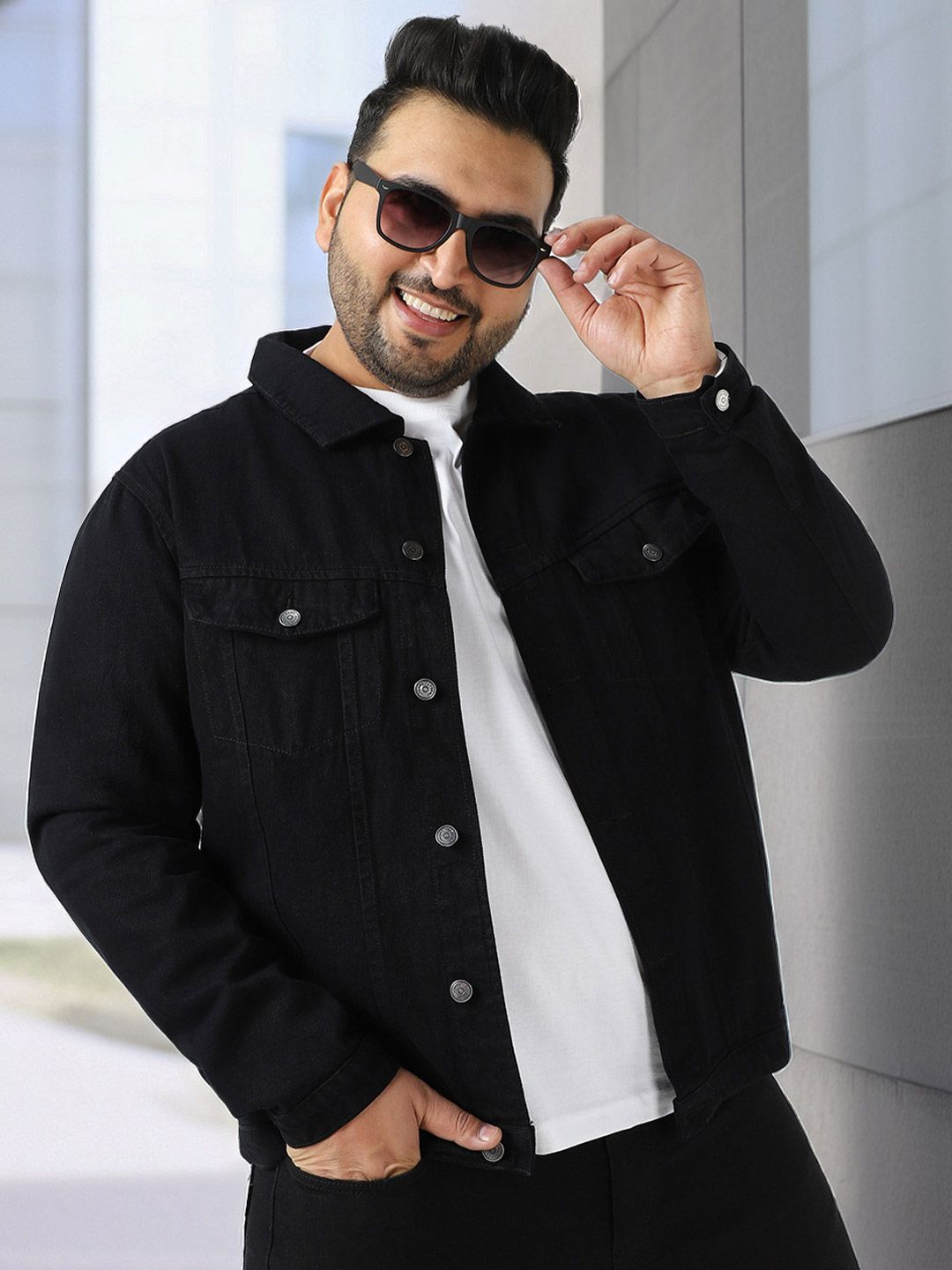 Buy Urbano Plus Men Washed Regular Fit Denim Jacket - Jackets for