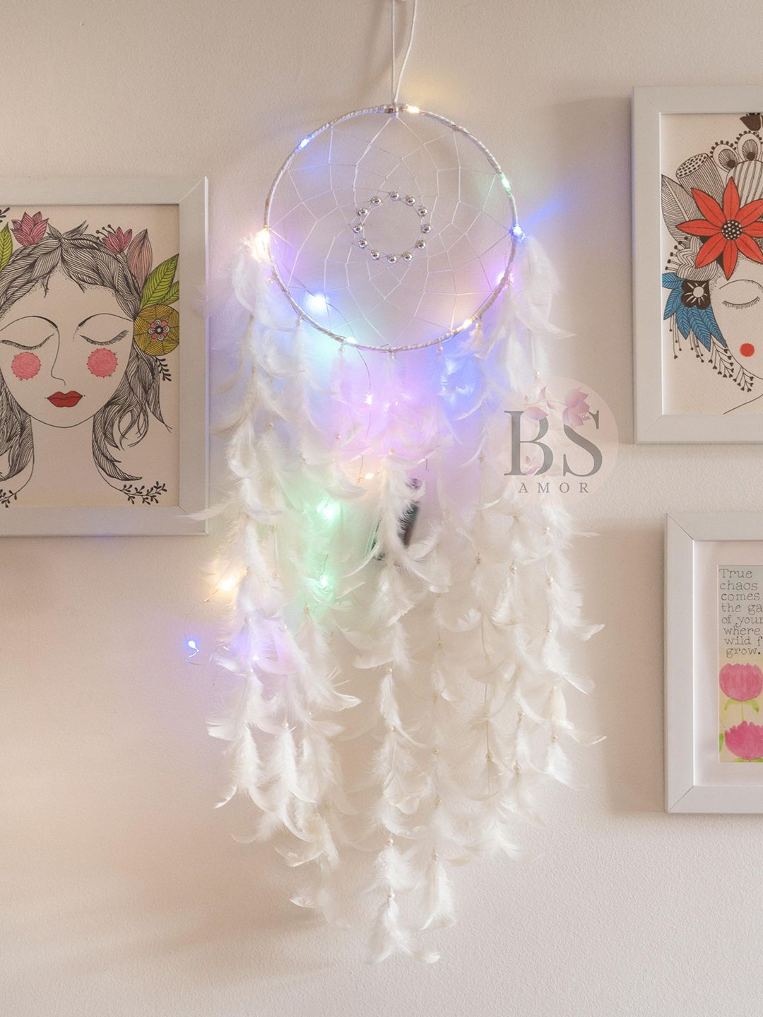 BS AMOR White Dream Catcher With Lights Price in India