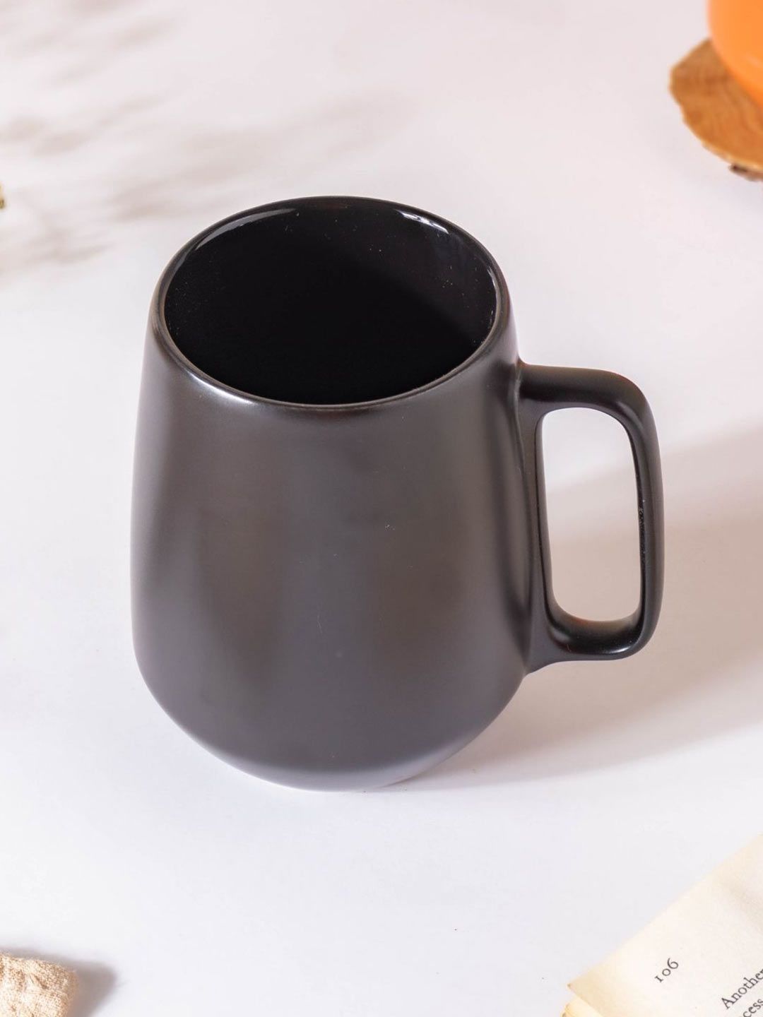 Nestasia Black Solid Ceramic Matte Coffee Mug Price in India