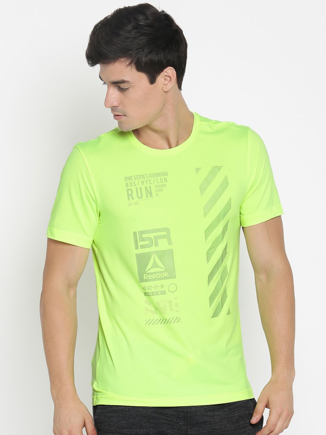 reebok t shirt mens green