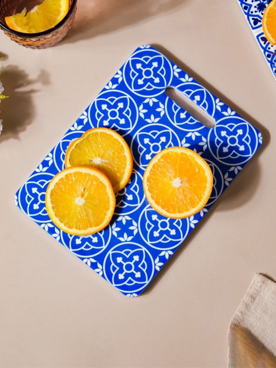 Nestasia Blue Printed Rectangular Ceramic Trivet Dining Essentials Price in India