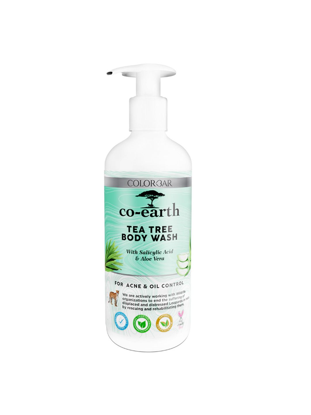 Colorbar Co-Earth Tea Tree Body Wash with Aloevera & Salicylic Acid - 300 ml