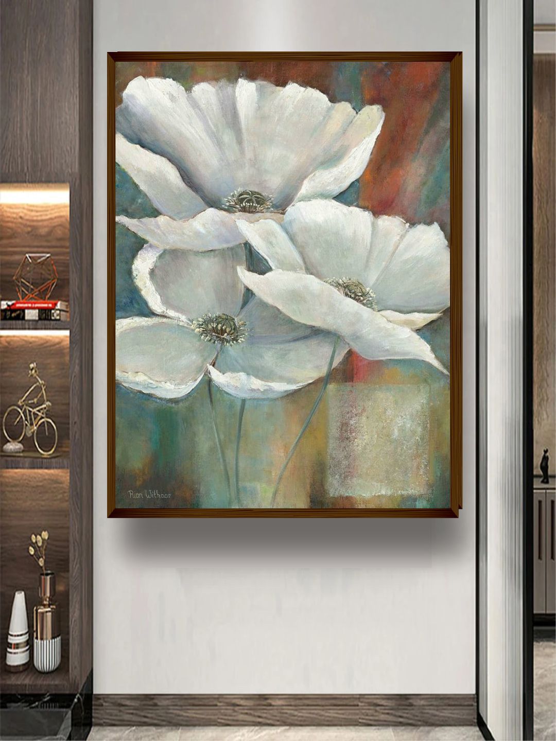 The Art House White Abstract Printed Wall Art Price in India