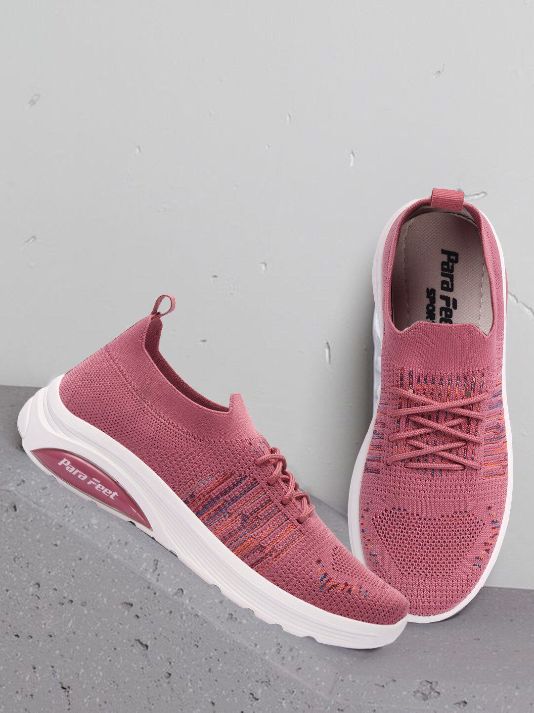 TWIN TOES Women Pink Woven Design Slip-On Sneakers Price in India