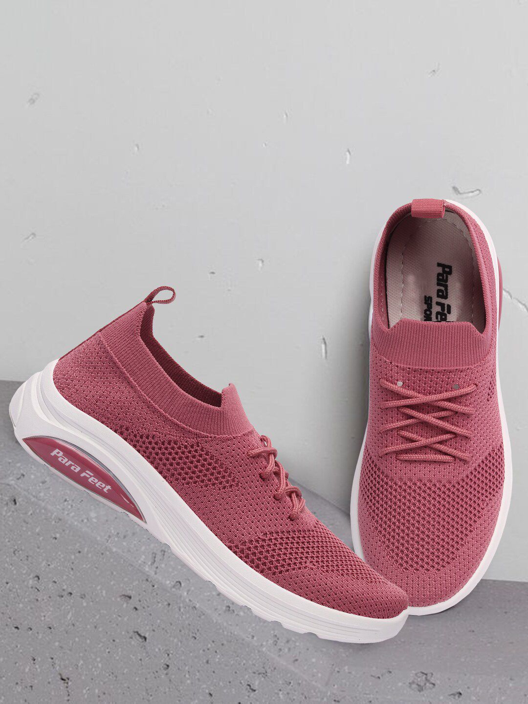 TWIN TOES Women Pink Colourblocked Slip-On Sneakers Price in India