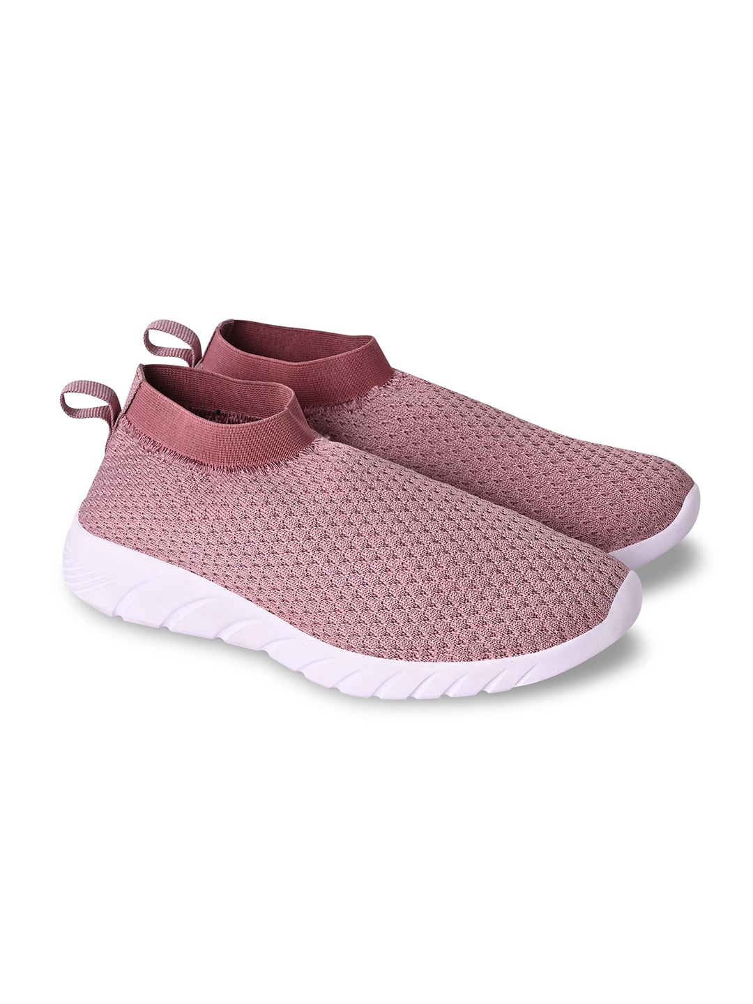 TPENT Women Rose Gold Mesh Running Non-Marking Slip On Shoes Price in India