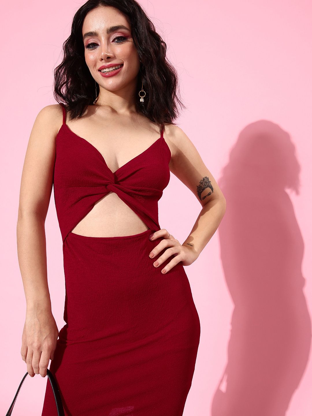 Buy Moda Rapido Cherry Red Twisted Emo 2.0 Bodycon Dress - Dresses for Women 20394774 | Myntra Buy Moda Rapido Cherry Red Twisted Emo 2.0 Bodycon Dress - Dresses for Women 20394774 | Myntra