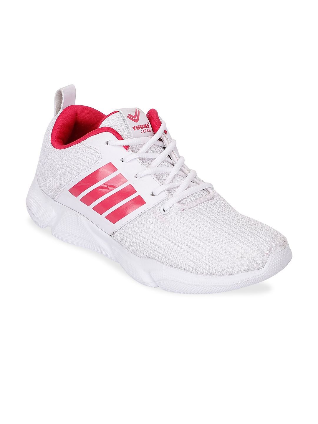 Yuuki Women White Mesh Running Non-Marking Shoes Price in India