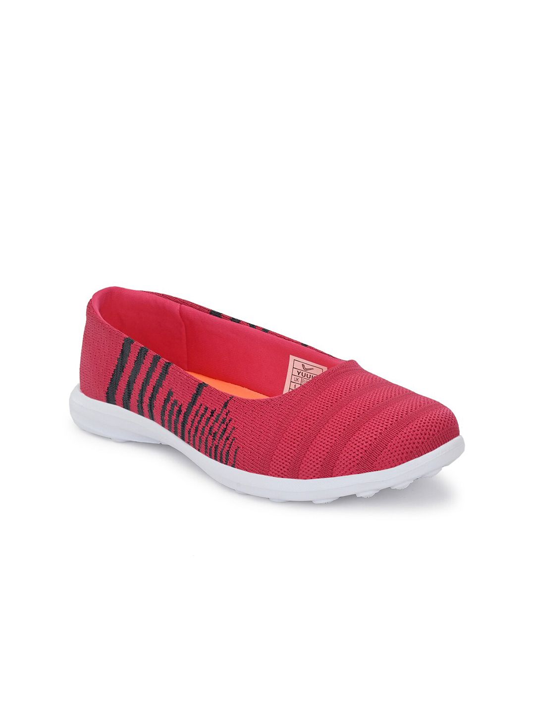 Yuuki Women Fuchsia Mesh Walking Non-Marking Slip On Shoes Price in India