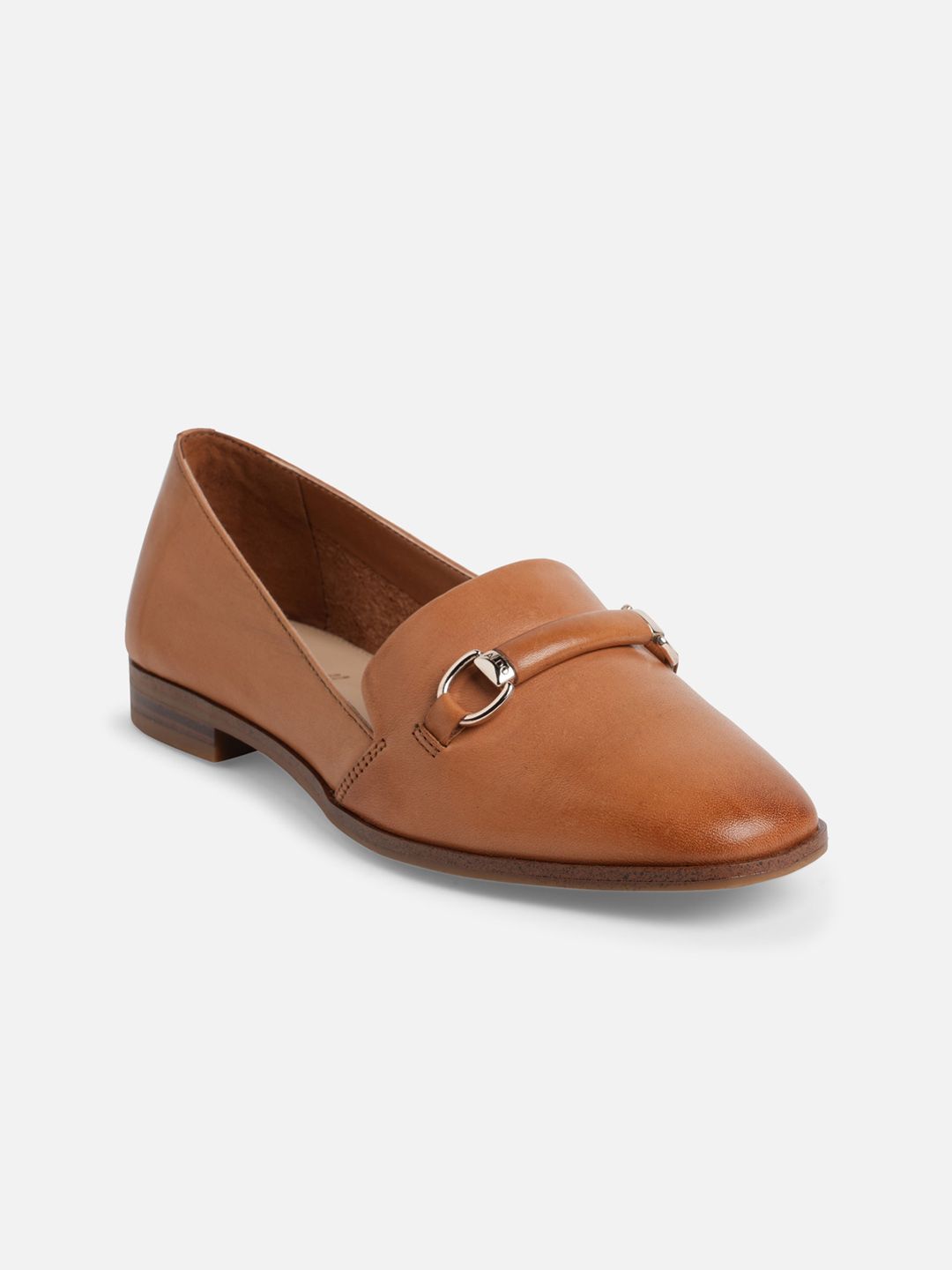 ALDO Women Brown Leather Loafers Price in India