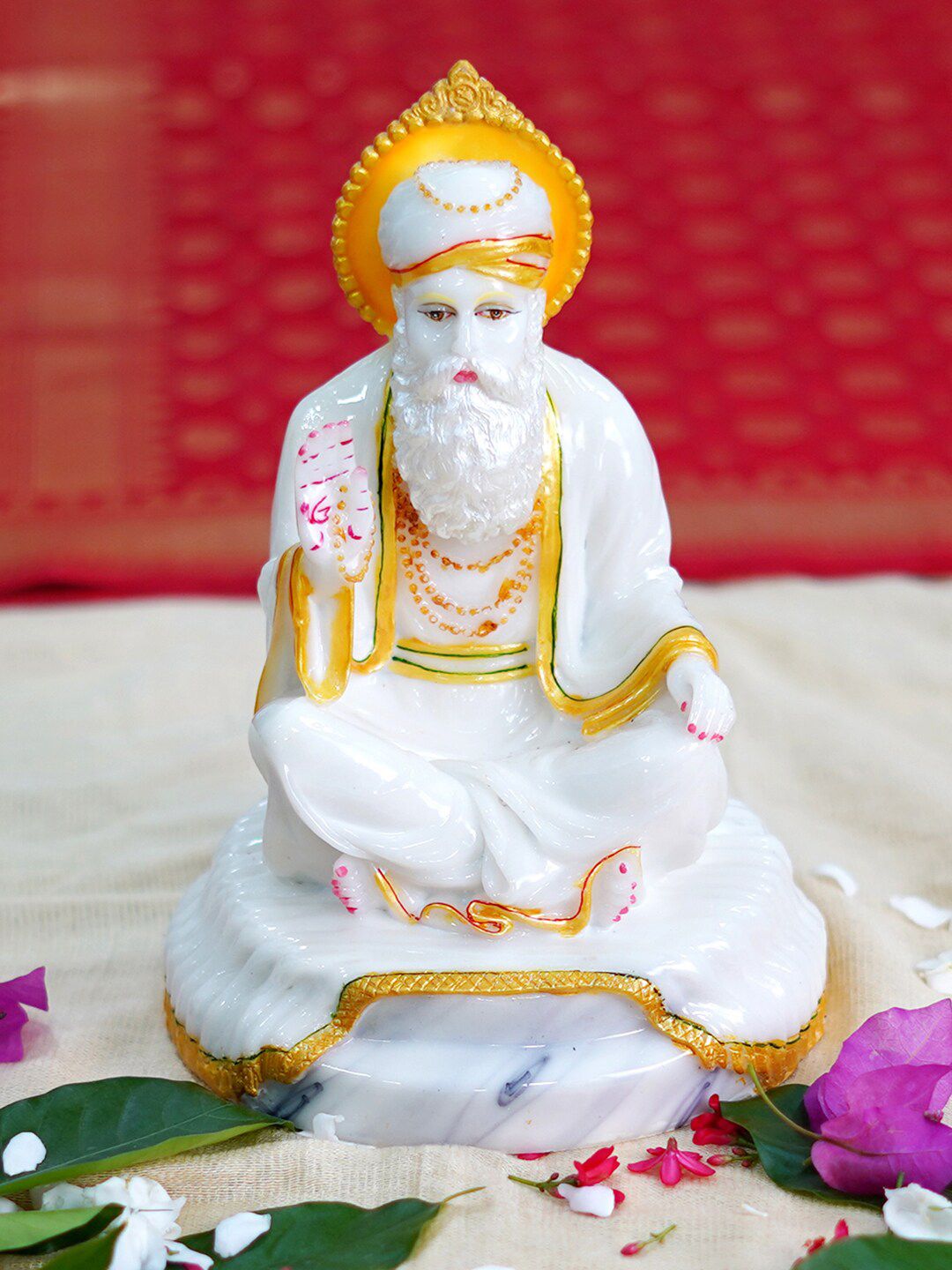 Gallery99 White Guru Nanak Handpainted Idol Showpiece Price in India