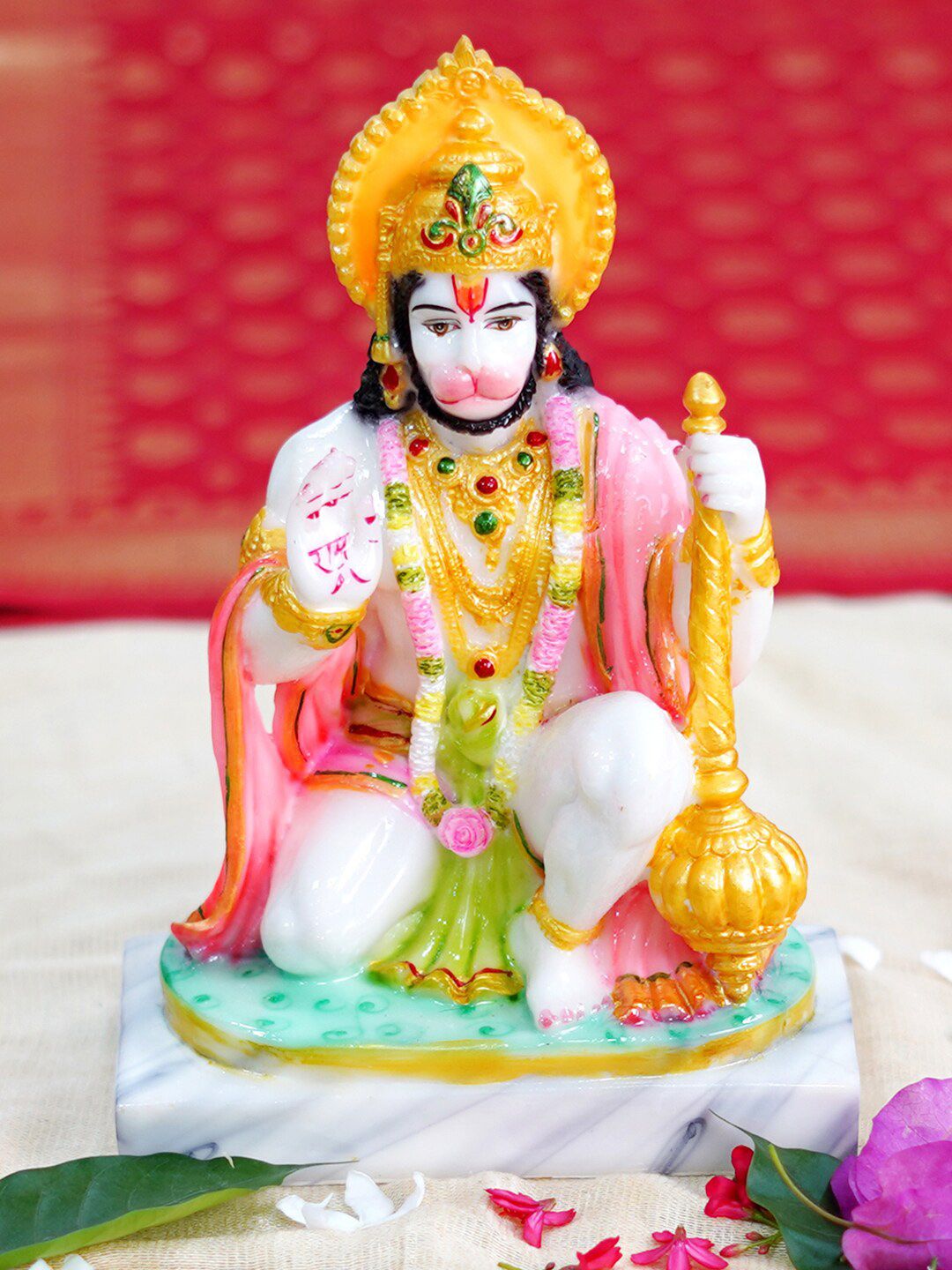 Gallery99 White & Yellow Hanuman Idol Showpiece Price in India