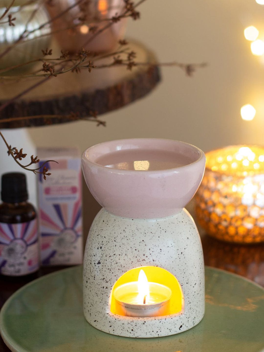 The Wishing Chair Pink Printed Aroma Oil Diffusers Price in India