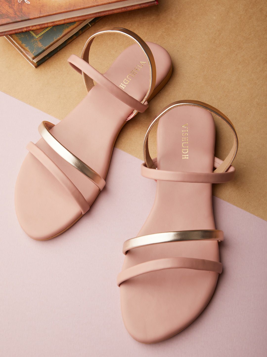 Vishudh Women Pink Open Toe Flats