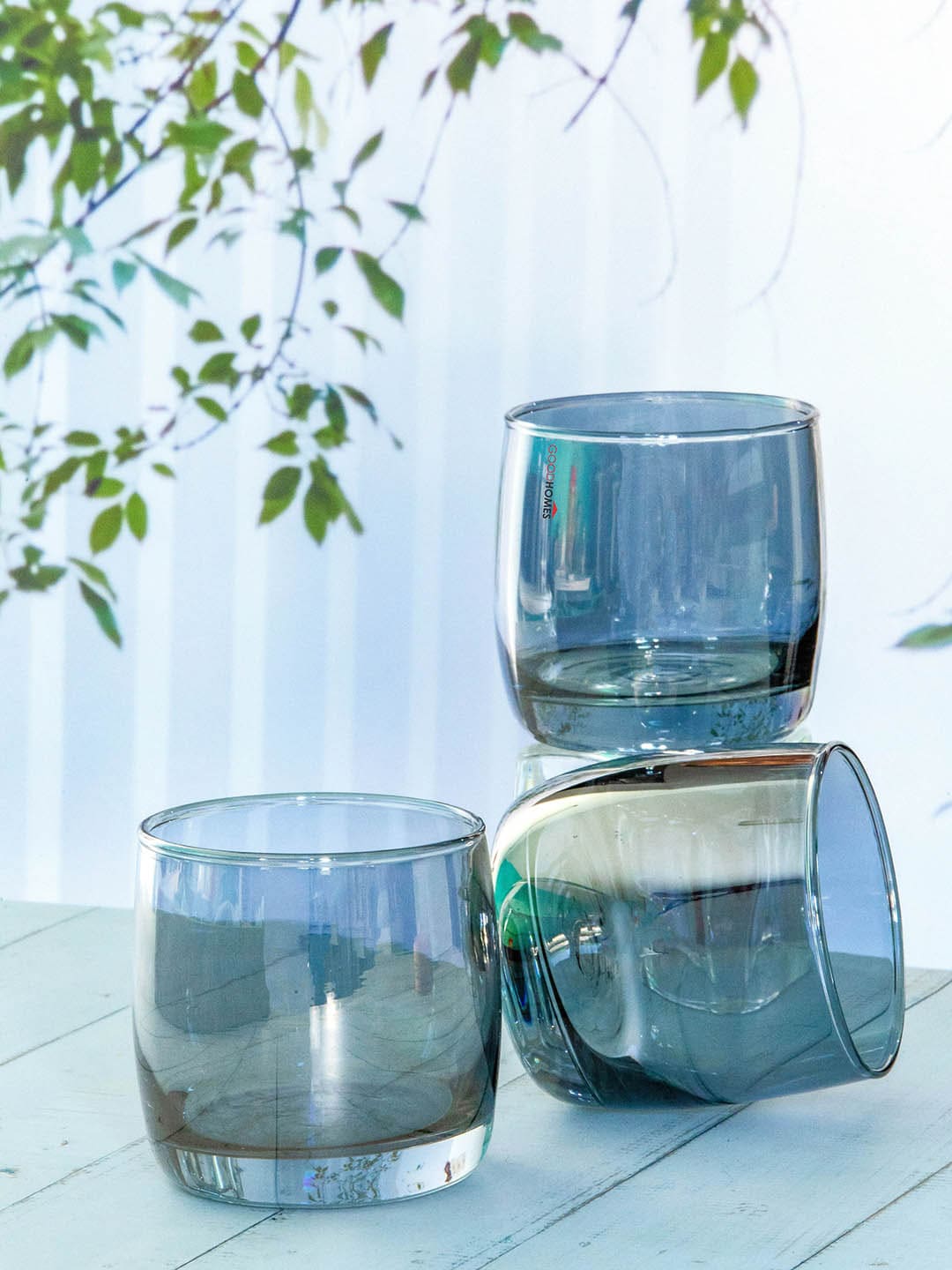 GOODHOMES Set Of 6 Transparent Solid Glass Tumbler Price in India