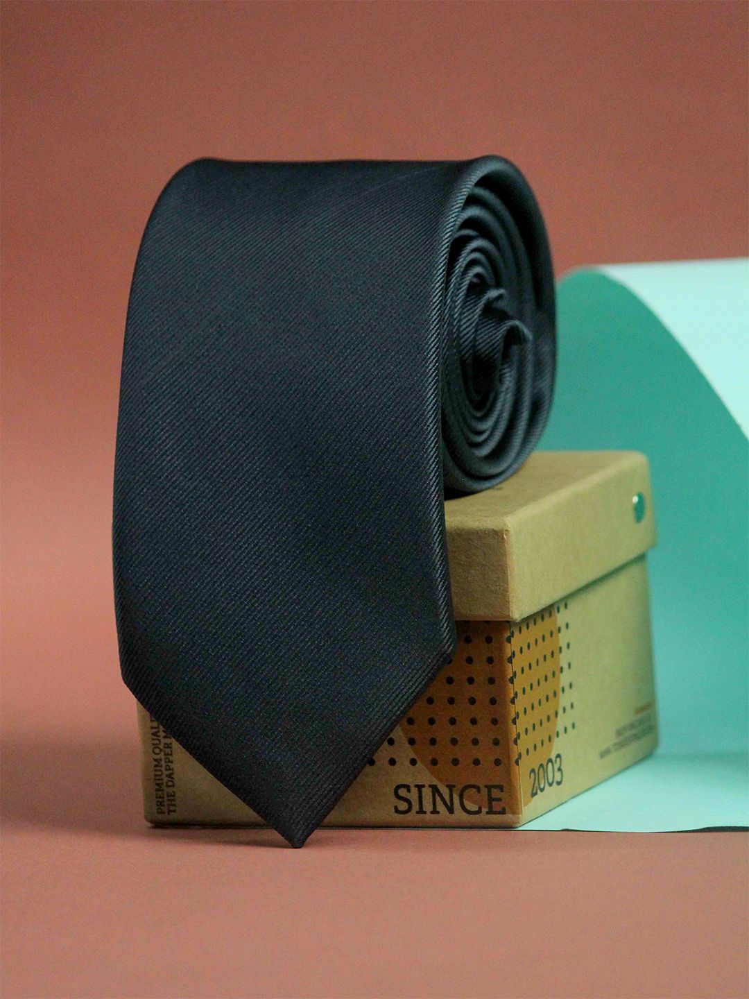 Tossido Men Grey Solid Broad Tie