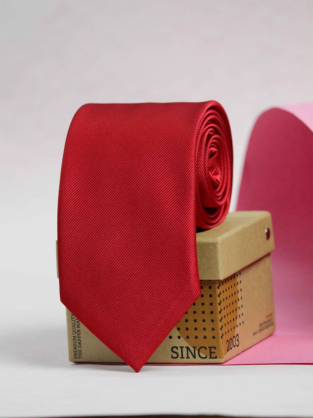 Tossido Men Red Solid Broad Tie