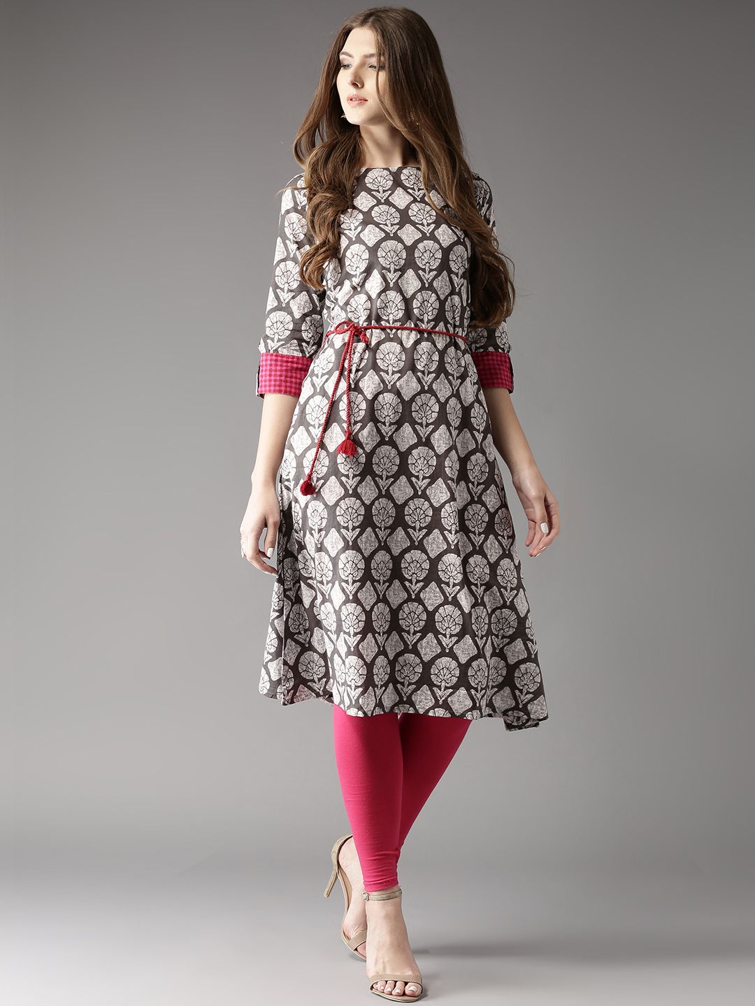 HERE&NOW Ethnic Printed Cotton Kurta