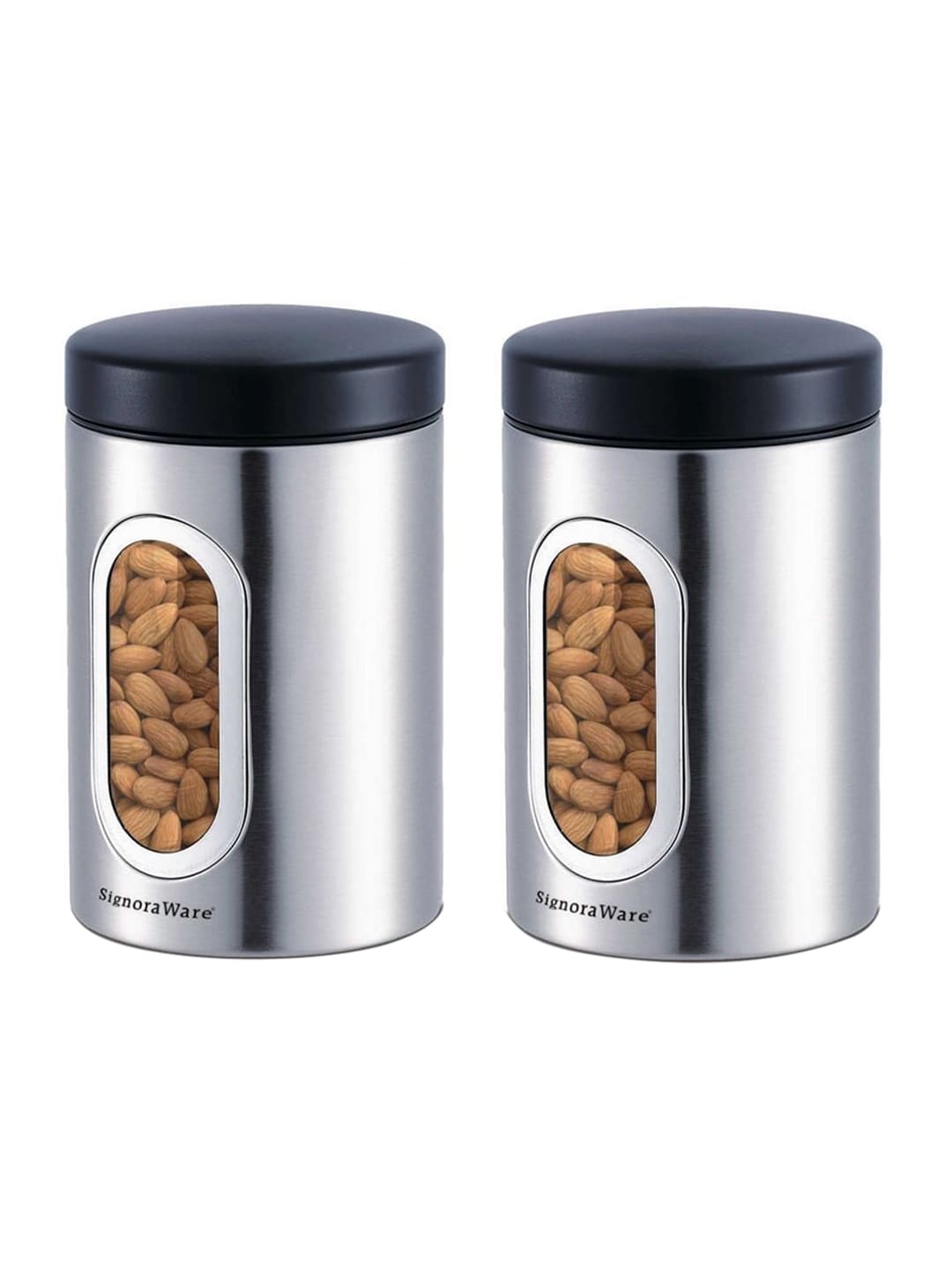 SignoraWare Set Of 2 Silver-Toned Stainless Steel Food Container Kitchen Storage Price in India