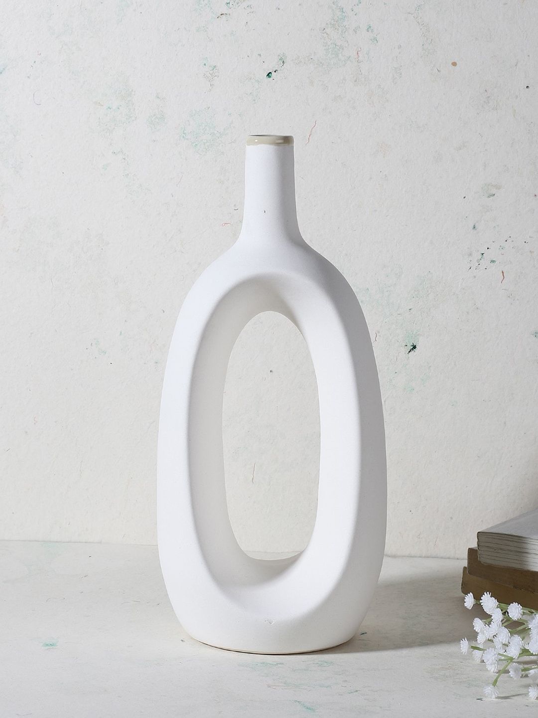 The Decor Mart White Solid Ceramic Vases Price in India
