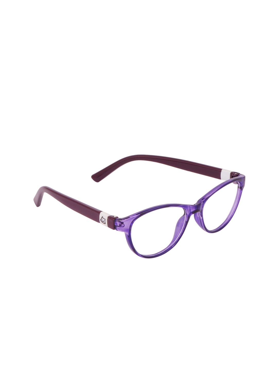 OPTIFY Unisex Clear Lens & Purple Cateye Sunglasses with UV Protected Lens