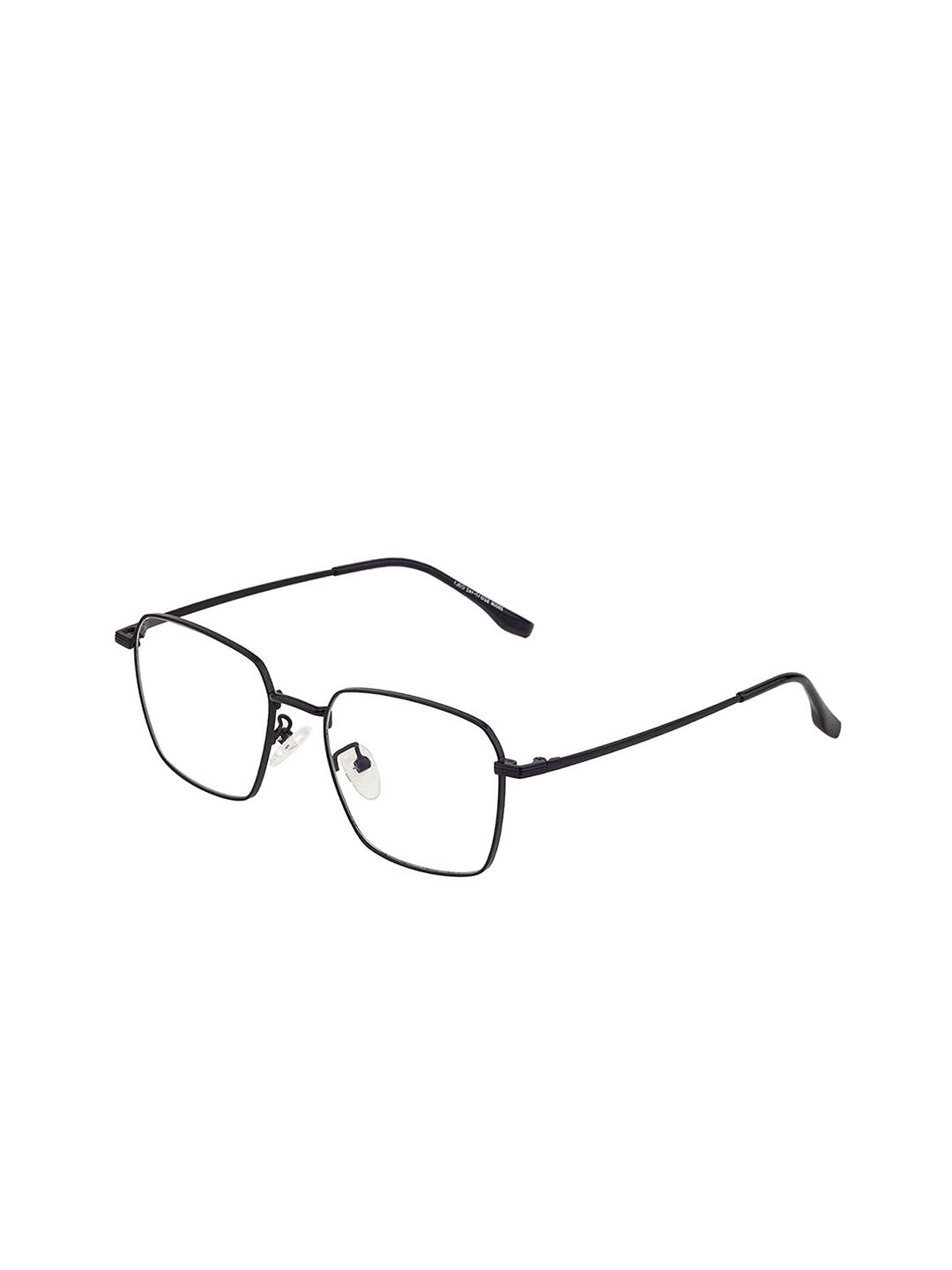 OPTIFY Unisex Clear Lens & Black Square Sunglasses with UV Protected Lens MF35006