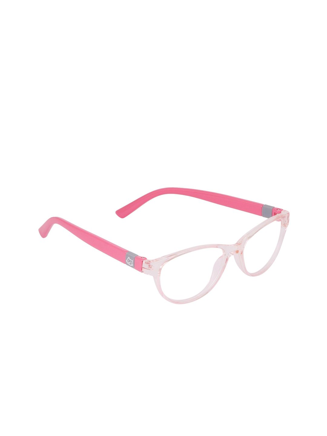 OPTIFY Unisex Clear Lens & Pink Cateye Sunglasses with UV Protected Lens