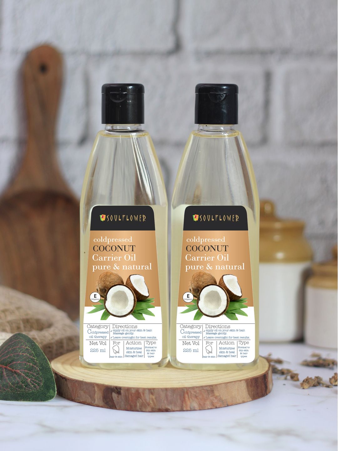 Soulflower Bestseller Extra Virgin Coconut Hair Oil For Damaged Hair & Skin 225ml Each Price in India