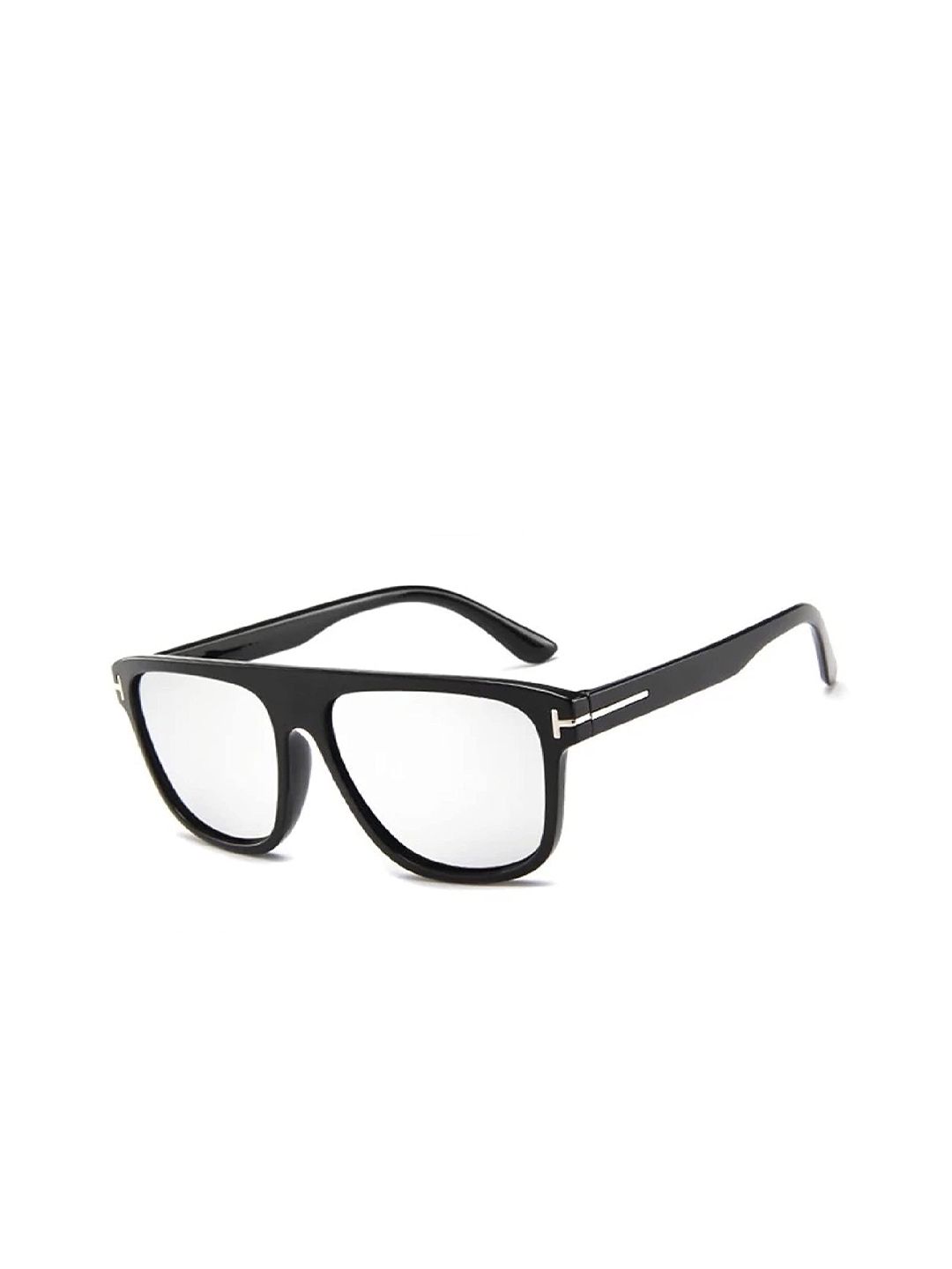 AUGEN Unisex Grey Lens & Black Square Sunglasses with UV Protected Lens VI-SG-132