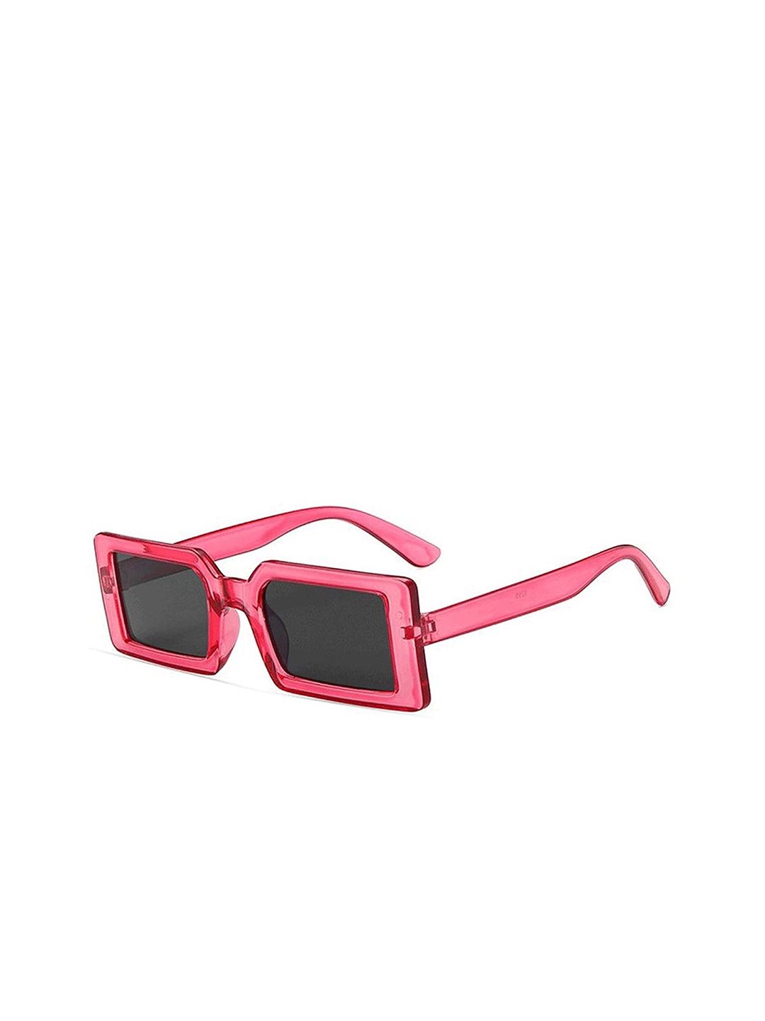 AUGEN Unisex Black Lens & Pink Rectangle Sunglasses with UV Protected Lens VI-SG-129-Pink