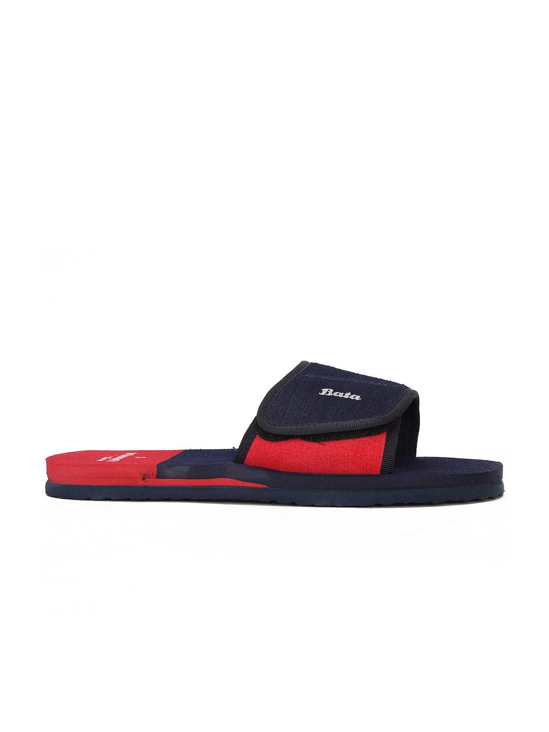 Buy Bata Men Blue & Red Colourblocked Sliders - Flip Flops for Men