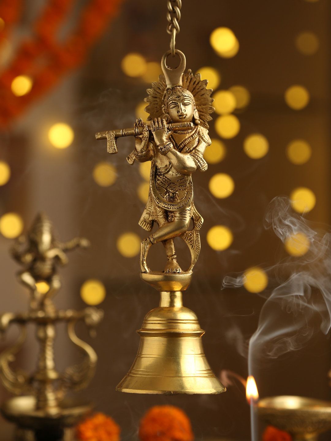 Amoliconcepts
Gold-Toned 'Krishna' Hand-Etched  Hanging Bell Price in India
