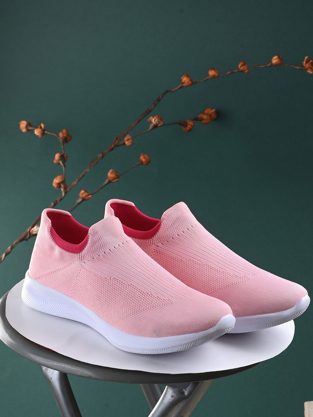 TimberWood Women Pink Textile Walking Non-Marking Shoes Price in India