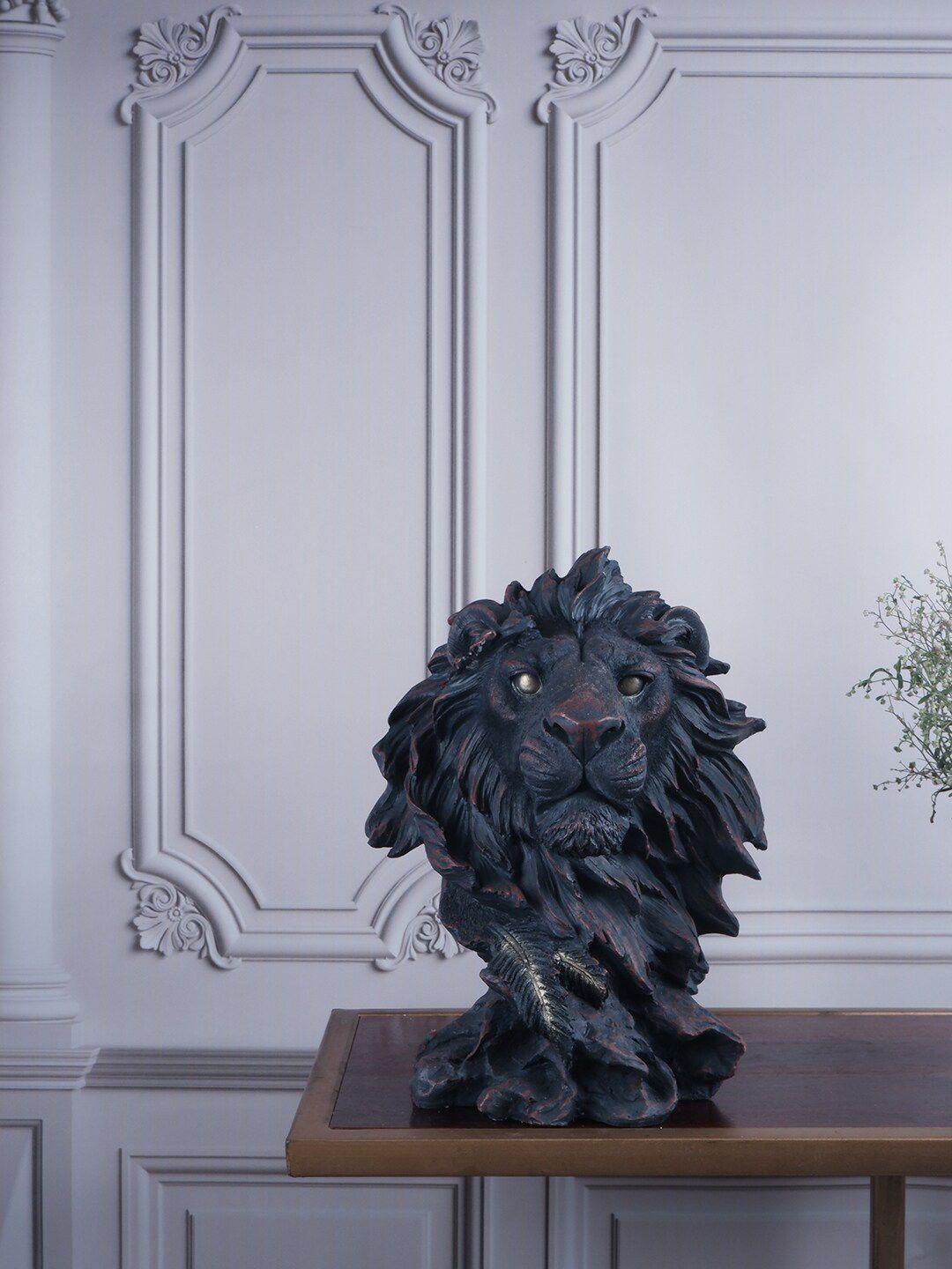 THE WHITE INK DECOR Lion Figurine Polyresin Handcrafted Showpieces Price in India