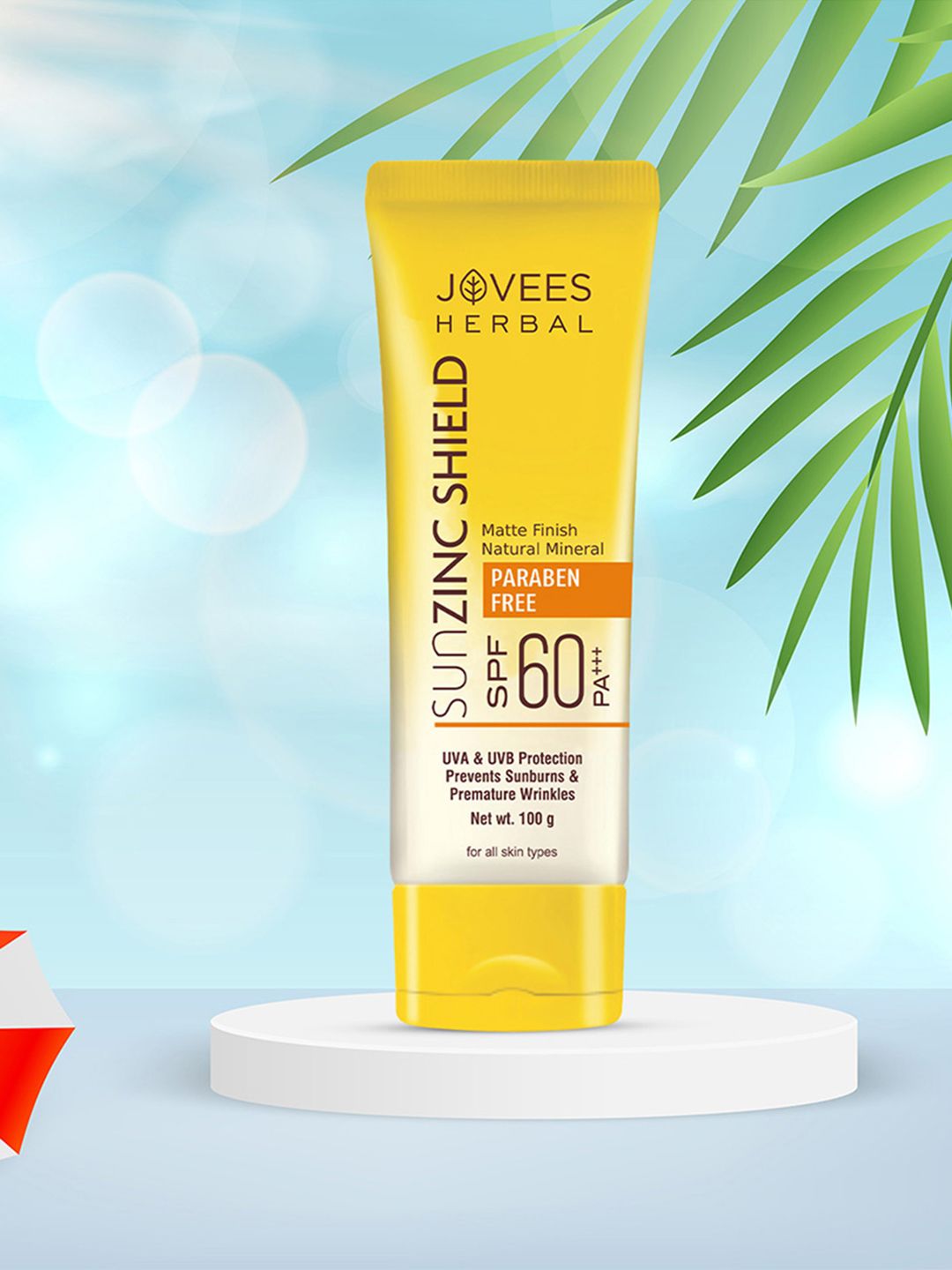 Jovees Sun Zinc Shield SPF 60 Broad Spectrum PA++ Matte Finish Oil Free Lotion - 100 g