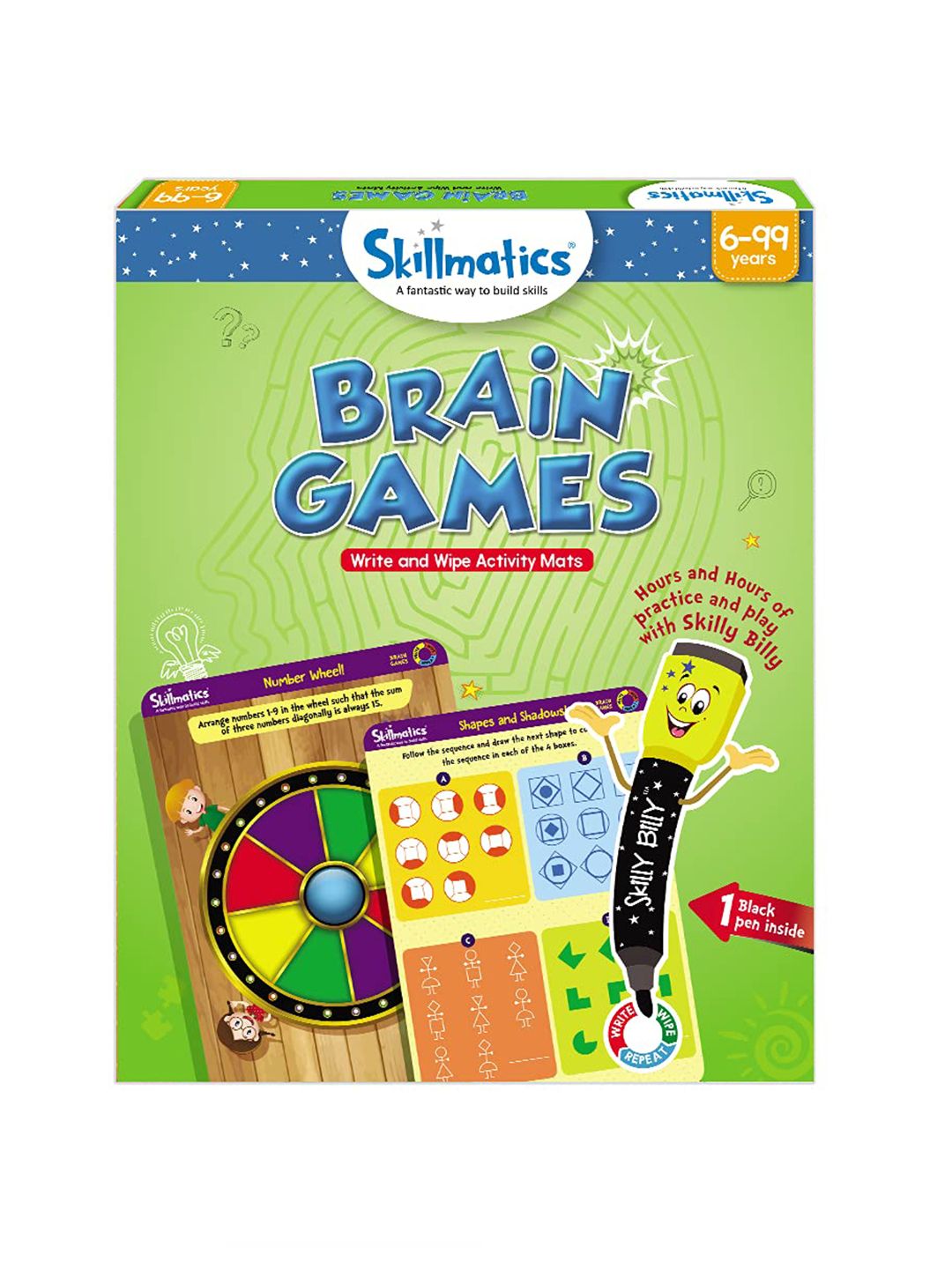 Skillmatics Kids Orange Brain Games