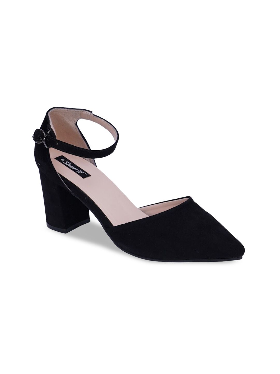 Sherrif Shoes Women Black Block Pumps