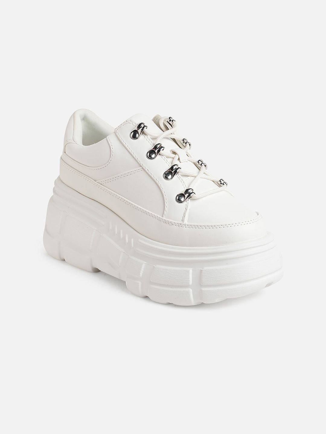 Call It Spring Women White Solid Sneakers Price in India